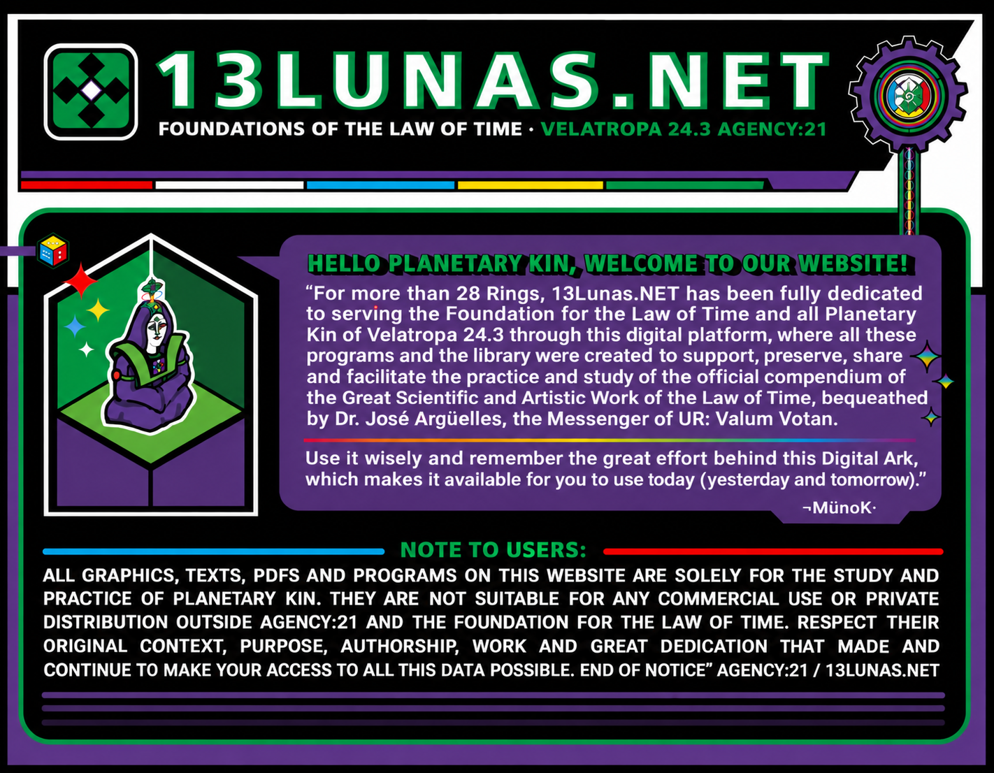 13LUNAS.NET - Welcome and note to users